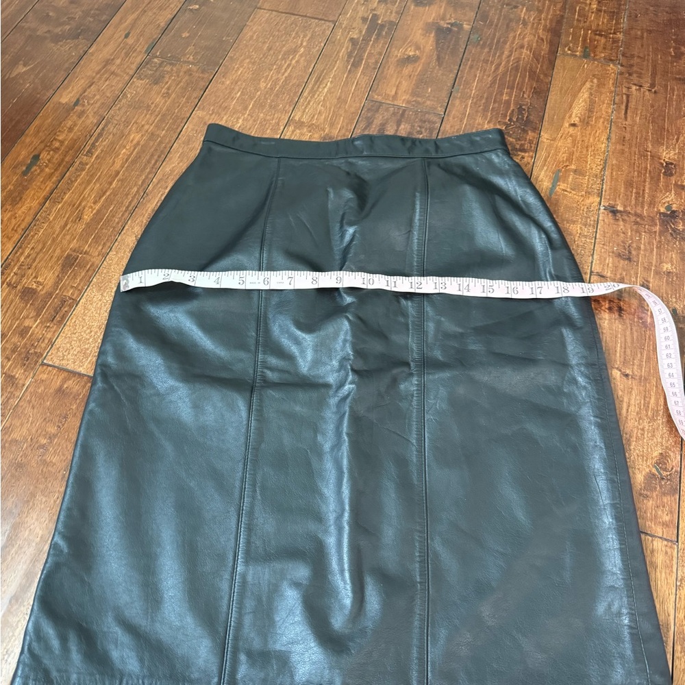 Genuine Black Leather Skirt